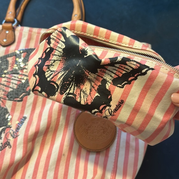 Juicy Couture Canvas Tote with makeup bag - Picture 17 of 17